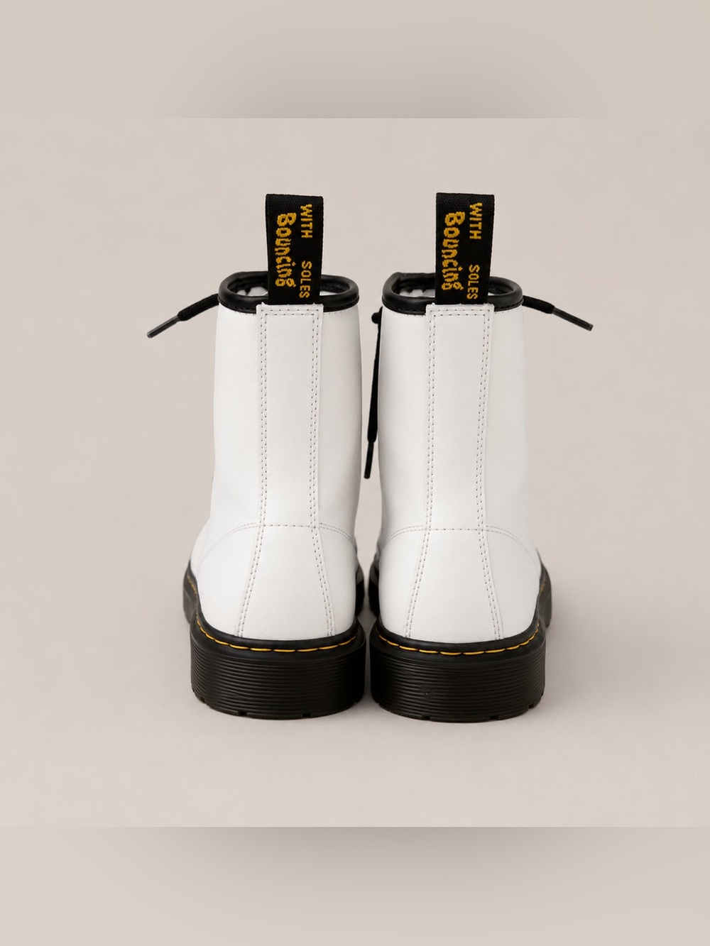 Dr. Martens Zavala White Leather Combat Boots Women’s US 7 EU 38 Lace Up - Picture 4 of 7